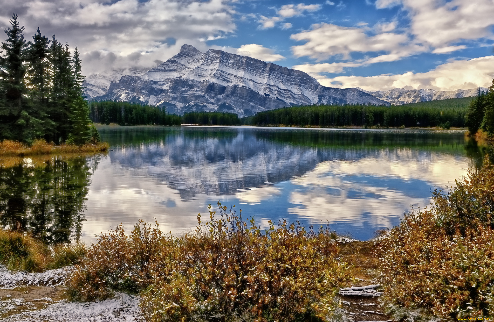 mount, rundle, banff, national, park, canada, , , , , , , , , , 